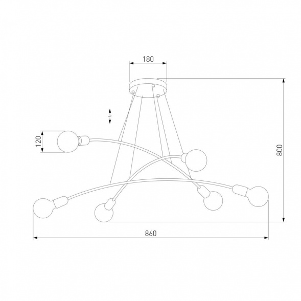 Подвесная люстра TK Lighting 2726 Helix