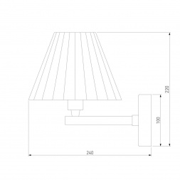 Бра Eurosvet Peony 60136/1 хром/серый