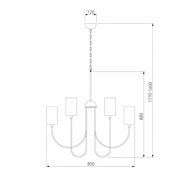 Подвесная люстра Eurosvet Abbey 60164/10 латунь