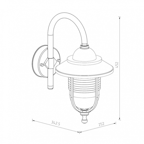 Уличный настенный светильник Escada 30010W/01