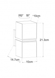 Уличный настенный светодиодный светильник Arte Lamp Belgrade A5193AL-2BK