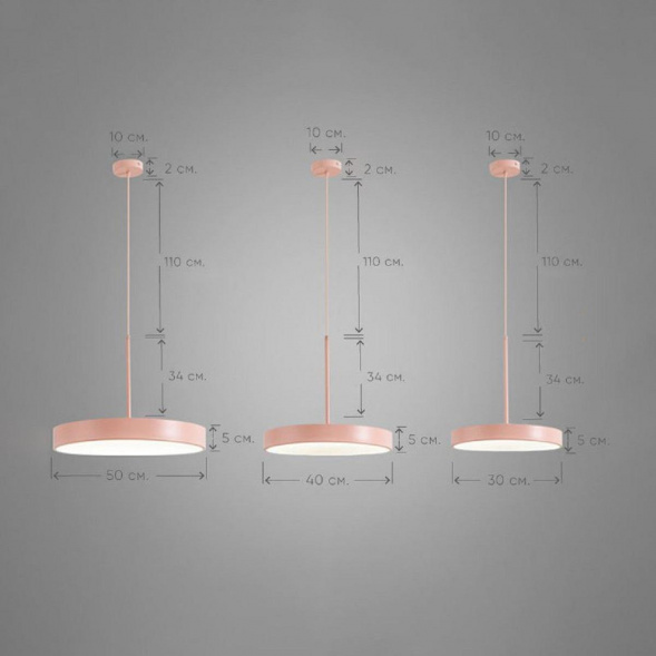 Подвесной светодиодный светильник Imperium Loft Turna One D50 Pink 183495-26