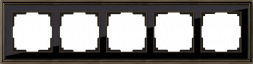 Рамка Werkel Palacio на 5 постов бронза/черный WL17-Frame-05 4690389103766