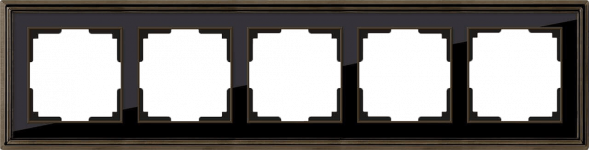 Рамка Werkel Palacio на 5 постов бронза/черный WL17-Frame-05 4690389103766
