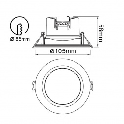 Встраиваемый светодиодный светильник Mantra Yucatan 8849
