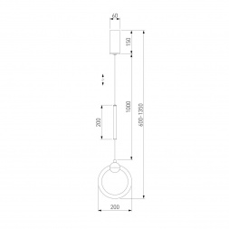 Подвесной светодиодный светильник Eurosvet Rim 90165/1 черный жемчуг