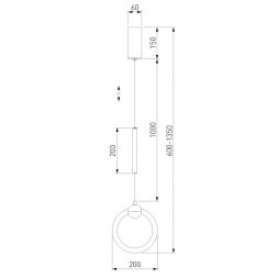 Подвесной светодиодный светильник Eurosvet Rim 90165/1 черный жемчуг