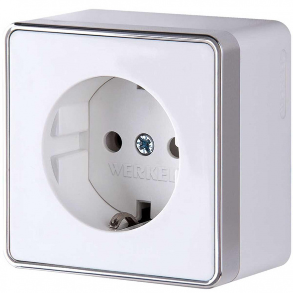 Розетка с заземлением Werkel Gallant белый W5071001 4690389164460