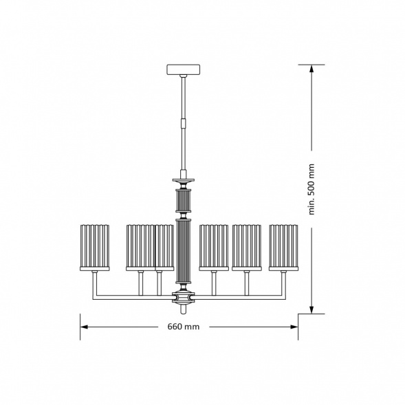 Подвесная люстра KUTEK MOOD Artu Ryfel ART-ZW-6(N)R