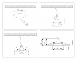 Светильник встраиваемый Ambrella Light TN102812