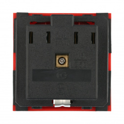 Розетка LK Studio с з/к, со шторками (красный) LK45 ( для выделения "чиcтого питания сети") 851107-1