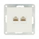Розетка компьютерная 2хRJ-45 LK Studio LK80 кат.5е белый 846204-1