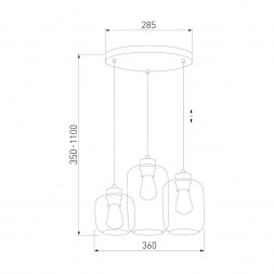 Подвесная люстра TK Lighting 3175 Marco Brown