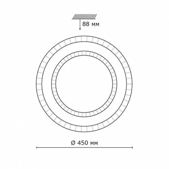Настенно-потолочный светодиодный светильник Sonex Pale Floors 2041/EL