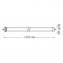 Лампа светодиодная Gauss G13 20W 4000К матовая 93029-R