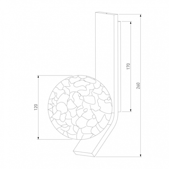 Бра Eurosvet Luxor 40019/1 серебро