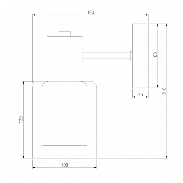 Бра Eurosvet Notion 70219/1 черный/античная бронза