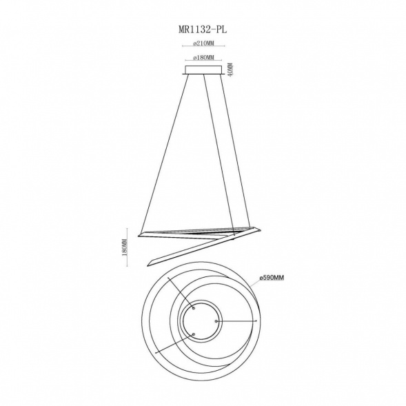 Подвесной светодиодный светильник MyFar Siero MR1132-PL