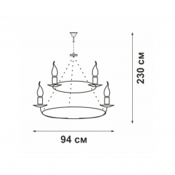 Подвесная люстра Vitaluce V1813-7/8+8