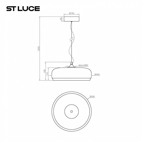 Подвесной светодиодный светильник ST Luce Ripple SL6014.503.01