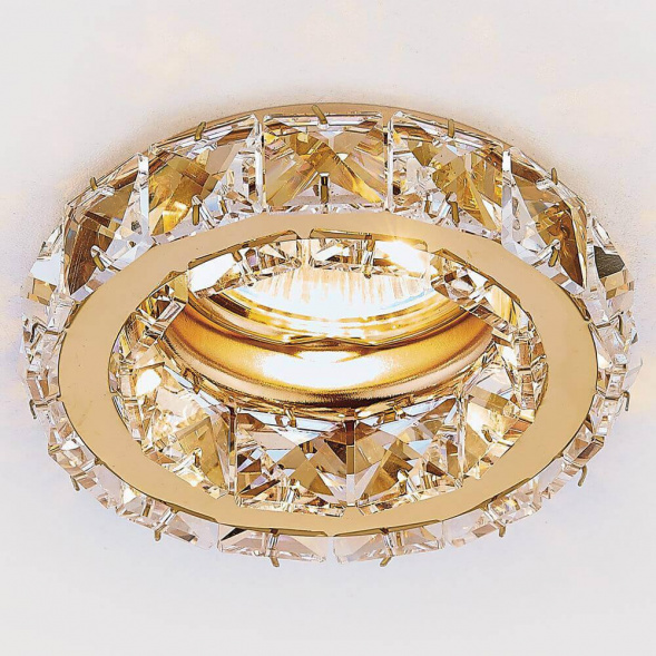 Встраиваемый светильник Ambrella light Crystal K112 CL/G