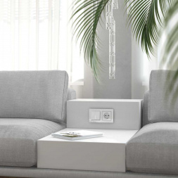 Выключатель Werkel одноклавишный белый акрил W1112141 4690389197260