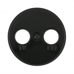 Накладка LK Studio розетки TV+FM, 2 отверстия (черный) Vintage 885208-1