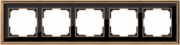 Рамка Werkel Palacio на 5 постов золото/черный WL17-Frame-05 4690389103780
