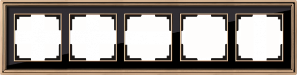 Рамка Werkel Palacio на 5 постов золото/черный WL17-Frame-05 4690389103780