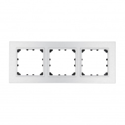 Рамка LK Studio 3-постовая из натурального анодированного алюминия LK60 864323-1