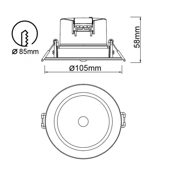 Встраиваемый светодиодный светильник Mantra Yucatan 8850