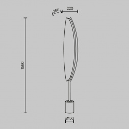 Торшер Maytoni Breeze MOD281FL-L33BS3K