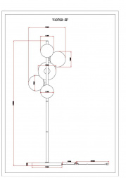 Торшер Moderli Renny V10792-5F