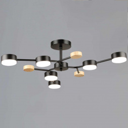 Люстра Reluce 03860-0.3-06 BK+WOOD GX53