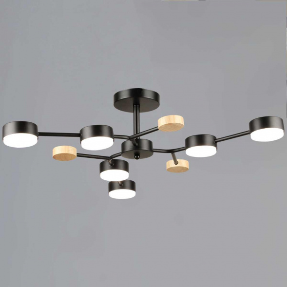 Люстра Reluce 03860-0.3-06 BK+WOOD GX53