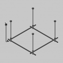 Основание на тросовых подвесах Hang для трековых светильников Maytoni Technical Flarity TFC-Flar-H08-BS