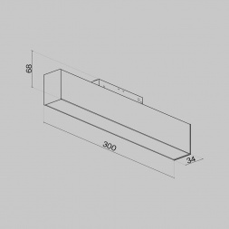 Трековый светодиодный светильник для магнитного шинопровода Maytoni Track lamps TR012-2-12W3K-B