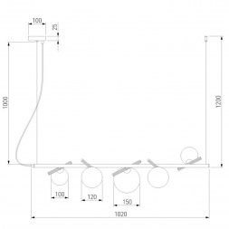 Подвесная люстра Eurosvet Salut 50382/5 латунь