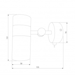 Спот Eurosvet Viero 20096/1 черный/золото
