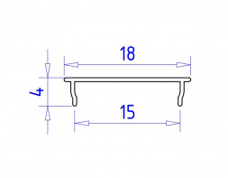 Профиль с рассеивателем Ambrella Illumination GP1600BK/BK