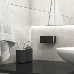 Выключатель одноклавишный влагозащищенный Werkel Gallant черный/хром W5010235 4690389164040