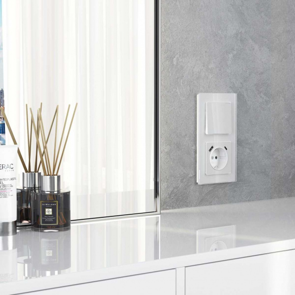 Клавиша для выключателя перекрестного Werkel белый акрил W1119041 4690389197376