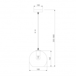 Подвесной светильник Eurosvet Rowan 50200/1 дымчатый