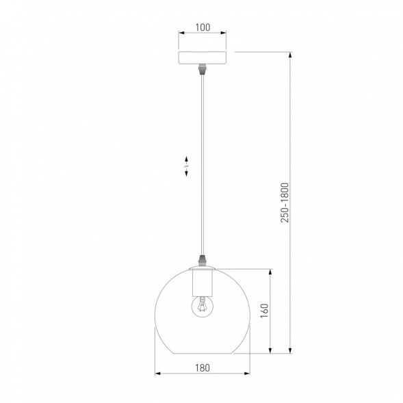 Подвесной светильник Eurosvet Rowan 50200/1 дымчатый
