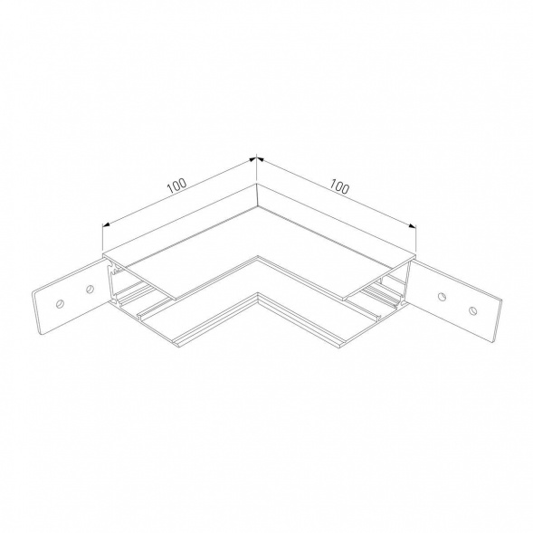 Коннектор угловой для накладного шинопровода Elektrostandard Slim Magnetic 85091/00 a061238