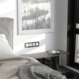 Рамка Werkel Elite на 4 поста черный W0042448 4690389196232