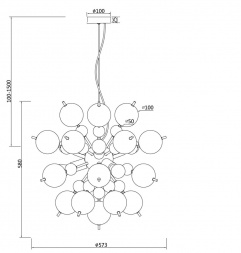 Подвесная люстра Maytoni Bolla MOD133PL-06BS
