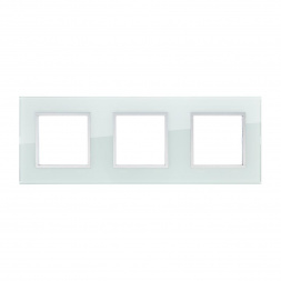 Рамка LK Studio 3-постовая из натурального светлого стекла LK45 854311-1