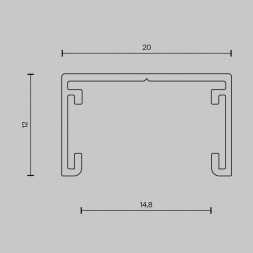 Шинопровод накладной Maytoni Technical Busbar trunkings Basity TRX172-111B