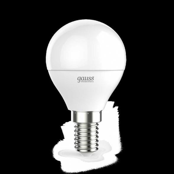 Лампа светодиодная Gauss E14 6W 3000K матовая 53116